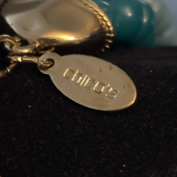 Chico's Elegant Multi-Strand Teal Necklace - Picture 2 of 7